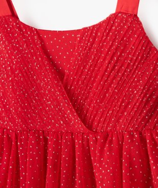 Robe de cérémonie en tulle à pois pailletés fille vue2 - GEMO (ENFANT) - GEMO