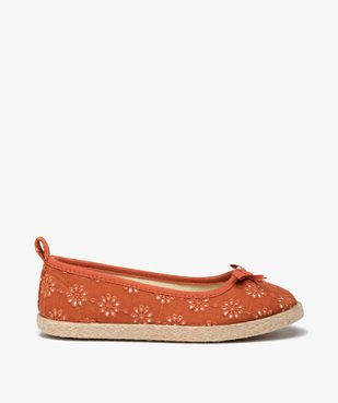 Ballerines fille dessus toile et semelle corde vue1 - GEMO (ENFANT) - GEMO