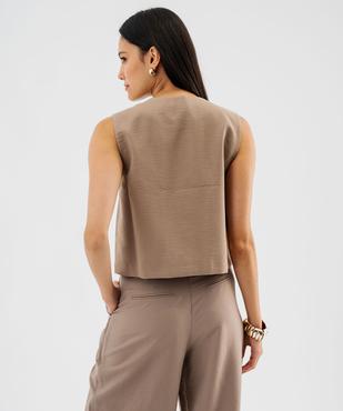 Gilet de costume sans manches femme vue4 - GEMO 4G FEMME - GEMO
