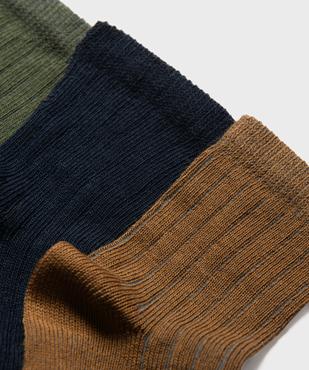 Chaussettes tige haute en maille côtelée bébé garçon (lot de 3) vue2 - GEMO 4G BEBE - GEMO