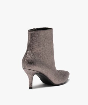 Boots femme à talon en matière métallisée vue5 - GEMO(URBAIN) - GEMO