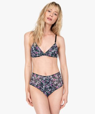 Soutien-gorge forme triangle à motifs fleuris – LuluCastagnette vue3 - LULUCASTAGNETTE - GEMO