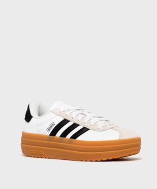 Baskets en cuir VL Court bold avec semelle plateforme femme - Adidas vue2 - ADIDAS - GEMO