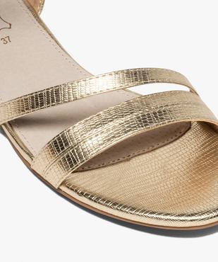 Sandales femme à talon plat et brides imitation serpent vue6 - GEMO (CASUAL) - GEMO