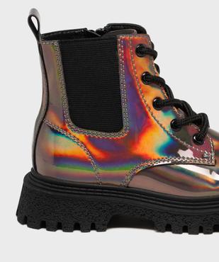 Boots vernies irisées à semelle crantée fille vue6 - LOVELY WINGS GEMO FOR GOOD - GEMO