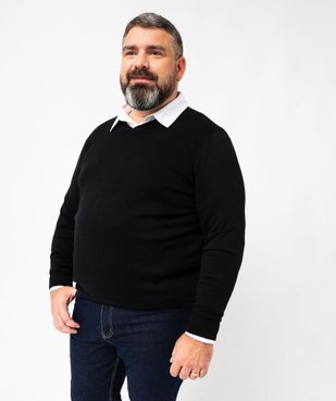 Pull homme à col V en coton fin vue5 - GEMO 4G HOMME - GEMO