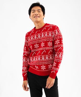 Pull imprimé spécial Noël homme vue2 - GEMO (HOMME) - GEMO