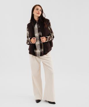 Veste sans manches en sherpa coupe blousante femme vue4 - GEMO 4G FEMME - GEMO