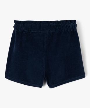 Short en velours avec ceinture froncée bébé fille - LuluCastagnette vue3 - LULUCASTAGNETTE - GEMO