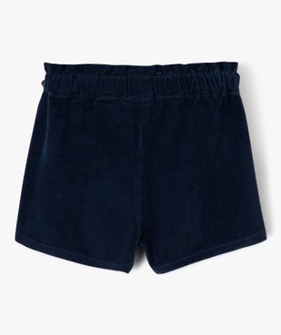 Short en velours avec ceinture froncée bébé fille - LuluCastagnette vue3 - LULUCASTAGNETTE - GEMO