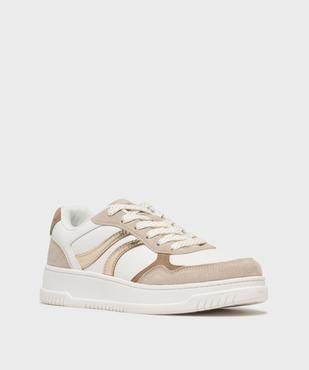 Baskets avec empiècements contrastants femme - 5 Miles vue3 - 5 MILES - GEMO