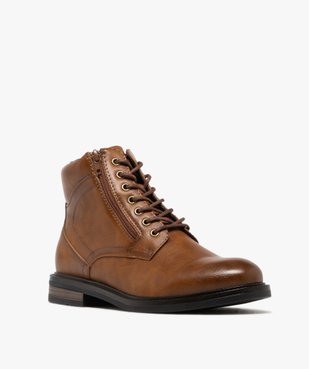 Boots à lacets et zip avec doublure chaude homme - Urban Step vue10 - URBAN STEPS - GEMO