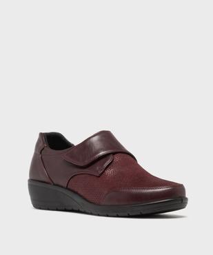Derbies confort à scratch à talon compensé femme vue2 - G'FLEX - GEMO