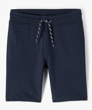 Bermuda en maille avec ceinture en bord-côte garçon vue2 - GEMO (ENFANT) - GEMO