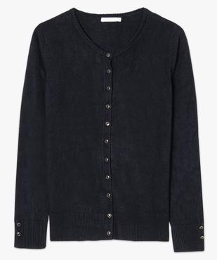 Gilet pour femme boutonné sur l'avant avec col rond vue4 - GEMO (MAILLE) - GEMO