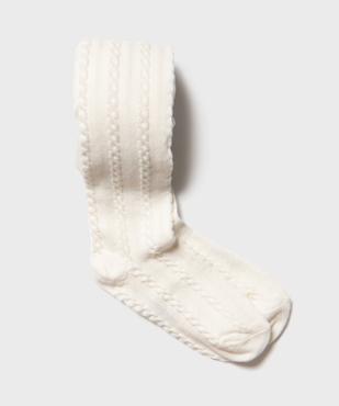 Collant chaud torsadé bébé fille vue1 - GEMO 4G BEBE - GEMO