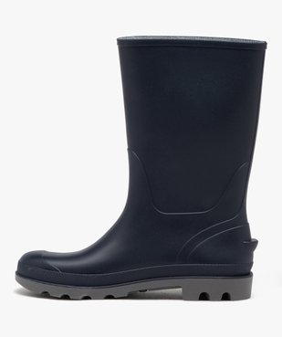 Bottes de pluie homme unies à semelle crantée avec cran de déchaussage  vue3 - GEMO (EQUIPT) - GEMO