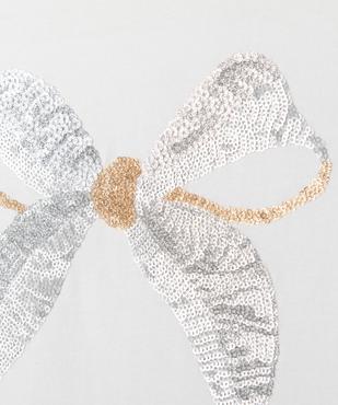 Tee-shirt manches courtes imprimé spécial Noël fille vue2 - GEMO 4G FILLE - GEMO