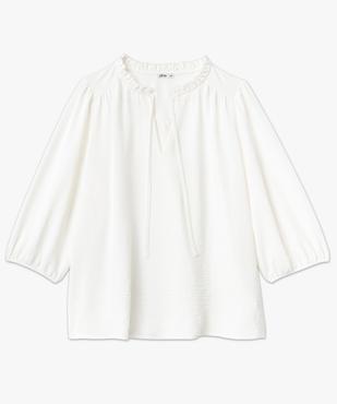 Blouse à manches 3/4 en maille gaufrée femme grande taille vue4 - GEMO (G TAILLE) - GEMO