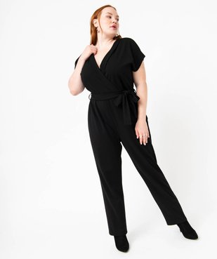 Combinaison pantalon à manches courtes femme grande taille vue3 - GEMO (G TAILLE) - GEMO