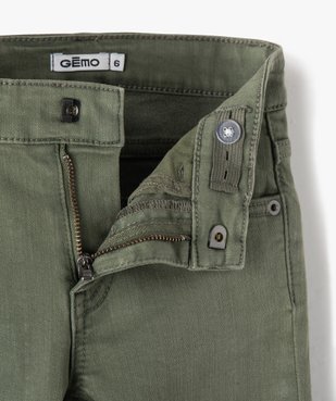Pantalon uni extensible coupe Slim garçon vue2 - GEMO (ENFANT) - GEMO