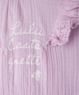 Body bébé fille en gaze de coton façon blouse - LuluCastagnette vue3 - LULUCASTAGNETTE - GEMO