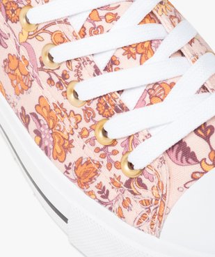 Baskets femme en toile imprimée et bout renforcé vue7 - GEMO 4G FEMME - GEMO