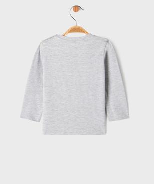 Tee-shirt manches longues avec inscription sport brodée bébé garçon vue3 - GEMO 4G BEBE - GEMO