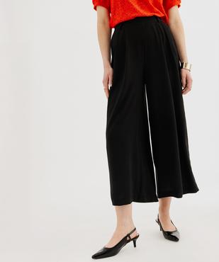 Pantacourt large en toile fluide femme vue7 - GEMO(FEMME PAP) - GEMO