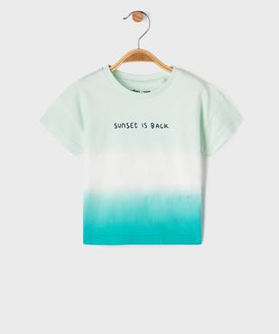 Tee-shirt manches courtes coloris dégradés bébé garçon vue1 - GEMO 4G BEBE - GEMO