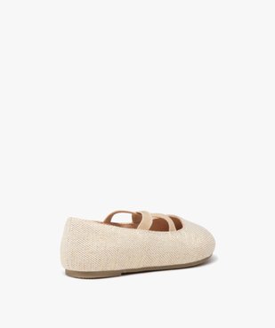 Ballerines fille unies avec brides élastiques croisées vue4 - GEMO 4G FILLE - GEMO