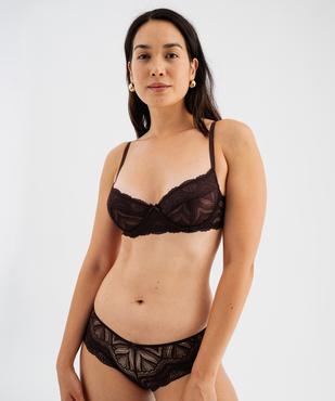 Soutien-gorge corbeille en dentelle avec armatures bonnets souples vue3 - GEMO(HOMWR FEM) - GEMO