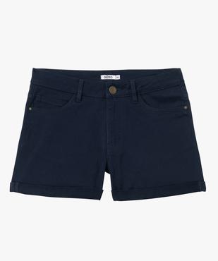 Short en coton stretch avec revers cousus femme vue4 - GEMO 4G FEMME - GEMO
