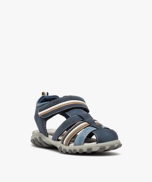 Sandales garçon multi-brides fermeture scratch vue2 - GEMO (ENFANT) - GEMO