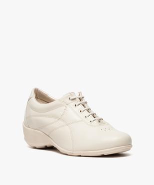 Derbies femme confort dessus cuir à talon compensé - Bopy vue2 - UMO - GEMO