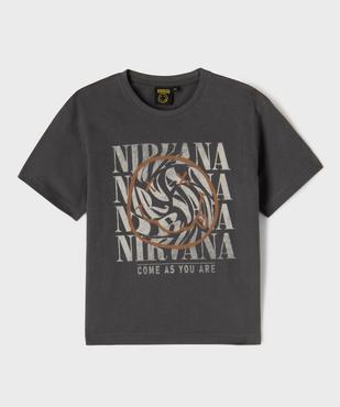 Tee-shirt manches courtes en jersey de coton imprimé garçon - Nirvana vue1 - NIRVANA - GEMO
