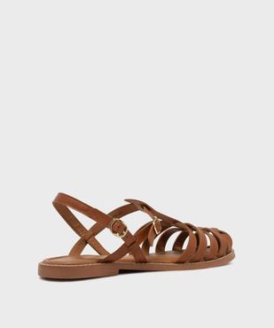 Sandales à brides esprit fisherman en cuir femme - LuluCastagnette vue4 - LULUCASTAGNETTE - GEMO