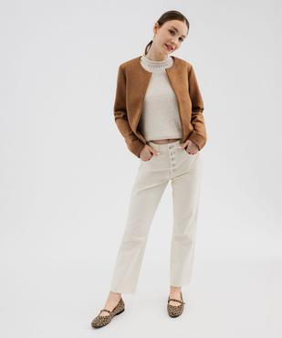 Veste courte en suédine femme vue9 - GEMO(FEMME PAP) - GEMO