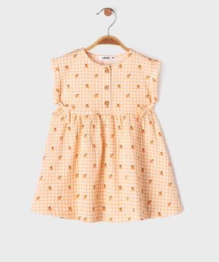 Robe bébé fille avec haut boutonné et jupe large vue3 - GEMO(BEBE DEBT) - GEMO