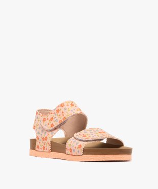 Sandales fille à scratch avec deux brides colorées vue2 - GEMO (ENFANT) - GEMO