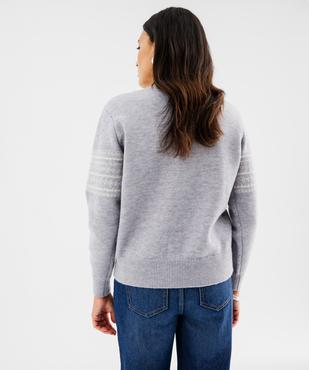 Pull à col polo femme vue3 - GEMO(FEMME PAP) - GEMO