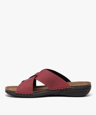 Mules femme confort à larges brides croisées et détails surpiqués vue3 - GEMO (CONFORT) - GEMO