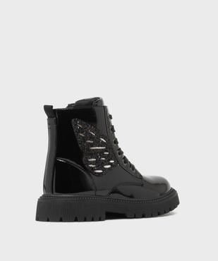 Boots rangers vernies à détails pailletés fille vue4 - LOVELY WINGS - GEMO