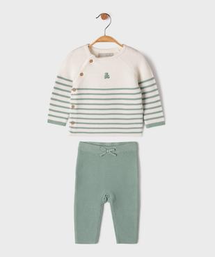 Ensemble 2 pièces bébé brassière et pantalon - LuluCastagnette vue1 - LULUCASTAGNETTE - GEMO