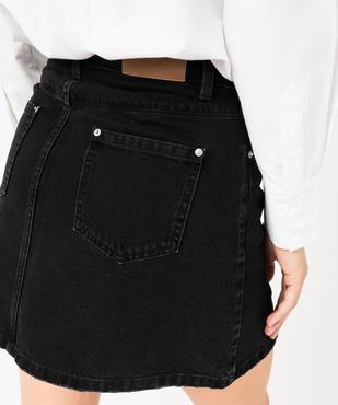 Jupe en jean courte coupe trapèze femme vue6 - GEMO 4G FEMME - GEMO