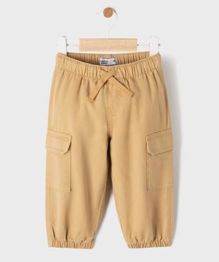 Pantalon cargo en coton et Lyocell bébé garçon vue1 - GEMO 4G BEBE - GEMO