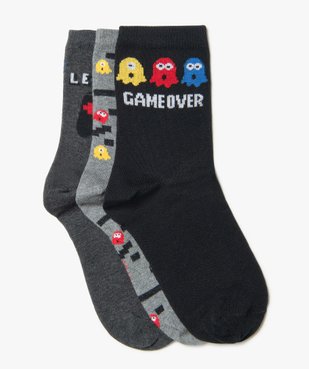 Chaussettes hautes avec motifs jeu vidéo garçon (lot de 3) vue1 - GEMO (ENFANT) - GEMO
