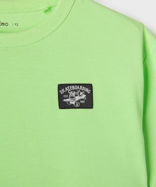 Tee-shirt manches courtes avec logo skateboard garçon vue3 - GEMO (JUNIOR) - GEMO
