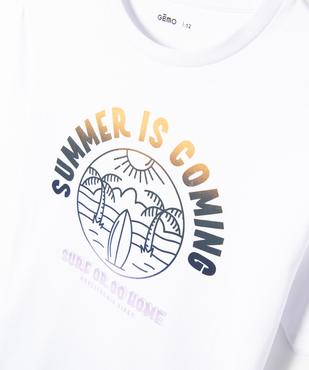 Tee-shirt garçon à manches courtes avec motif surf vue2 - GEMO (JUNIOR) - GEMO