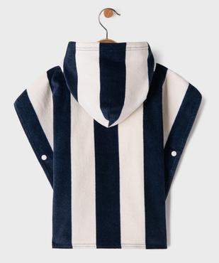 Sortie de bain à rayures avec capuche bébé - LuluCastagnette vue3 - LULU CASTAGNETTE GEMO FOR GOOD - GEMO